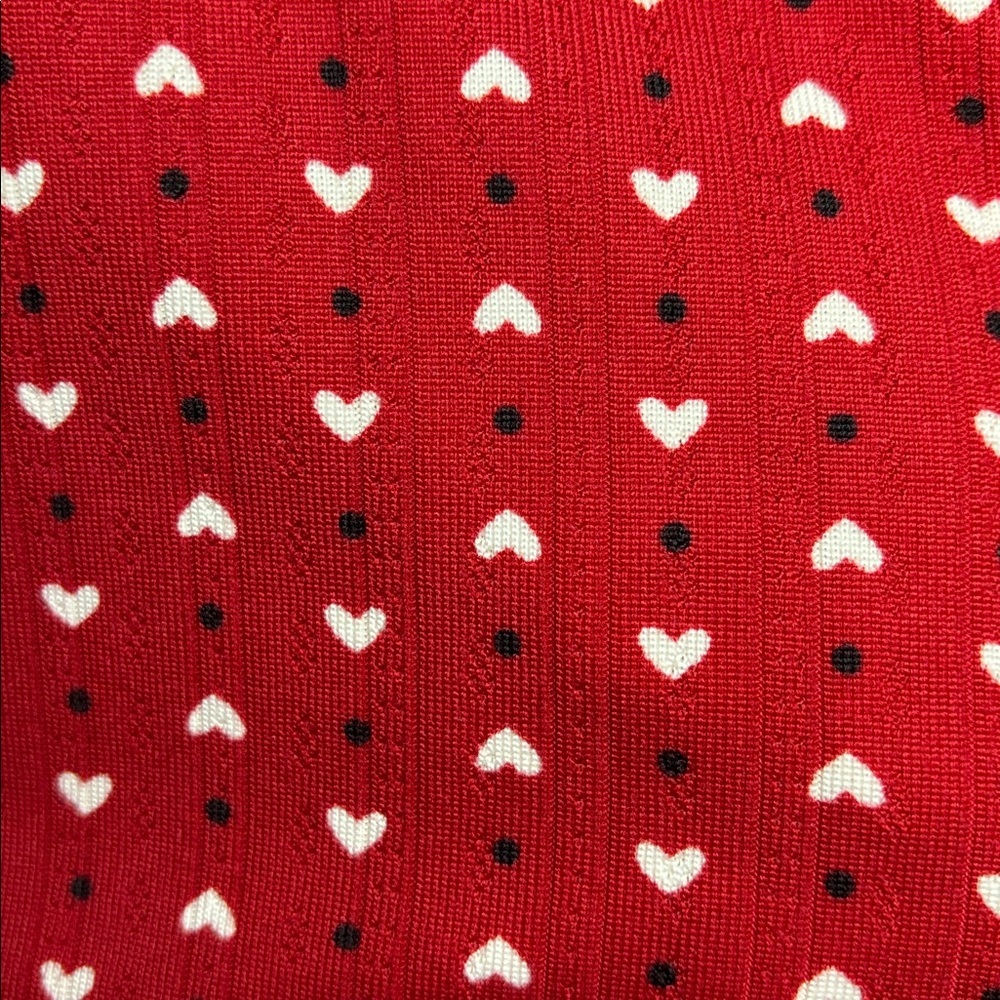 🤍LOFT Woman’s Knit Henley Sleep Dress Nightgown Valentine’s Day Hearts Love - Picture 8 of 10